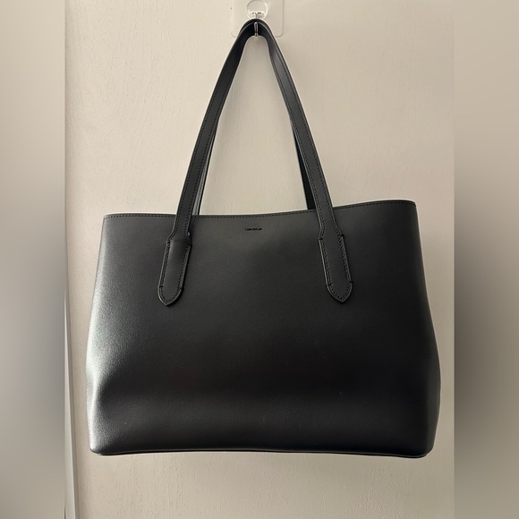 COACH Large Avenue Carryall handbag shoulder bag black leather tote F48733 - Picture 2 of 13